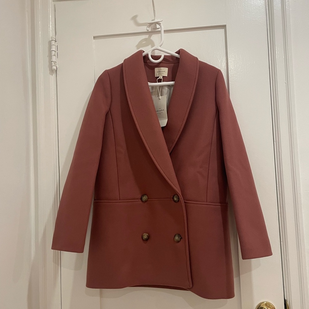NWT Sezane James Coat - Size 4 (includes NWT Sezane tote)